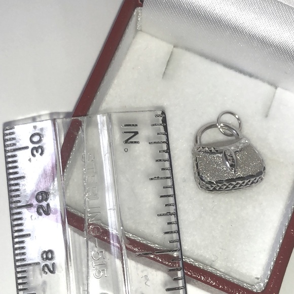 Solid 14K White Gold Purse Handbag Bag Purse Pendant Charm for Necklace Bracelet - Picture 10 of 13